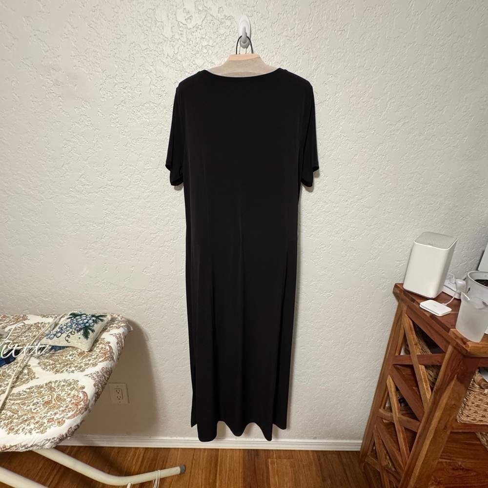 Chico’s timeless Black Maxi Dress with slit - Picture 2 of 6